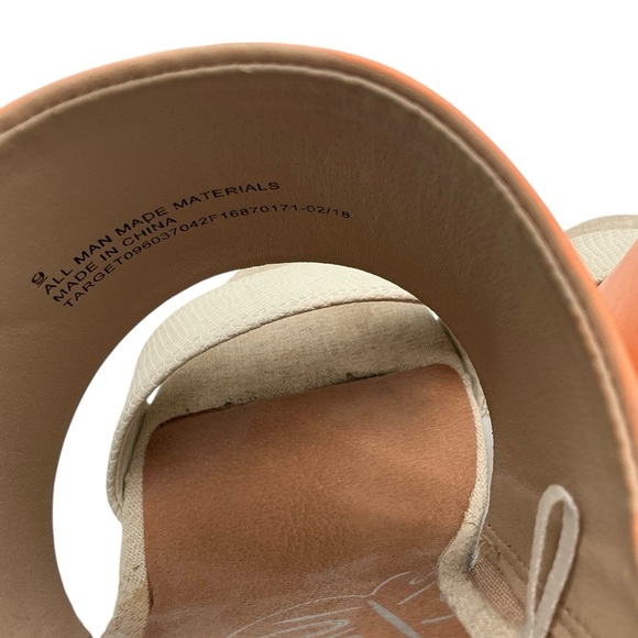 Dolce VITA lotty beige‎ orange straps espadrilles size 9 - Picture 5 of 6